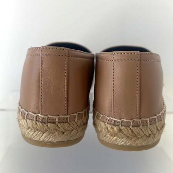 Saint Laurent Cassandre Leather Espadrilles Beige Women Flats Size IT40 US10 - Picture 7 of 11